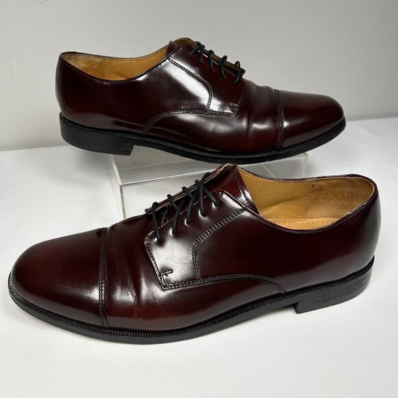 Cole Haan Men’s Cap Toe Oxford Dress Shoes – Oxblood Leather Size 11 - Picture 3 of 8